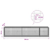 Gabion 5 mm langasta ja 5x2,5 cm verkosta 250x50x50 cm