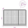 Gabion 5 mm langasta ja 5x2,5 cm verkosta 150x50x100 cm