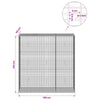 Gabion 5 mm langasta ja 5x2,5 cm verkosta 150x50x150 cm