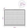 Gabion 5 mm langasta ja 5x2,5 cm verkosta 200x50x150 cm