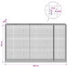 Gabion 5 mm langasta ja 5x2,5 cm verkosta 250x50x150 cm