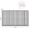 Gabion 5 mm langasta ja 5x2,5 cm verkosta 350x50x200 cm