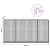 Gabion 5 mm langasta ja 5x2,5 cm verkosta 400x50x200 cm
