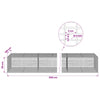 Gabion 5 mm langasta ja 5x2,5 cm verkosta 1100x100x50 cm