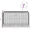 Gabion 5 mm langasta ja 5x2,5 cm verkosta 200x100x100 cm