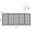 Gabion 5 mm langasta ja 5x2,5 cm verkosta 500x100x200 cm