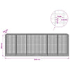 Gabion 5 mm langasta ja 5x2,5 cm verkosta 600x100x200 cm