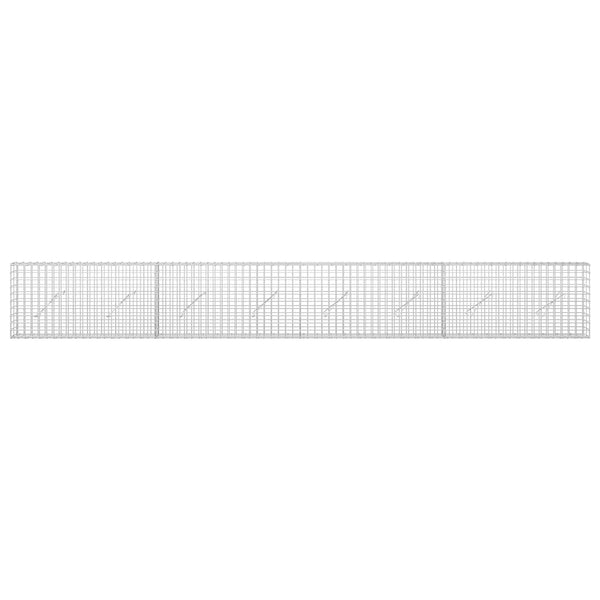 Gabion 5 mm langasta ja 5x5 cm verkosta 400x10x50 cm