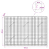 Gabion 5 mm langasta ja 5x5 cm verkosta 150x10x100 cm