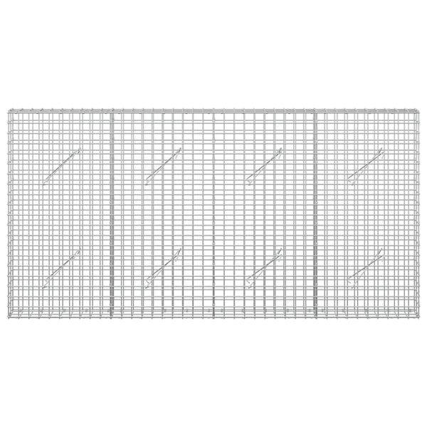 Gabion 5 mm langasta ja 5x5 cm verkosta 200x10x100 cm