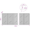 Gabion 5 mm langasta ja 5x5 cm verkosta 450x10x100 cm