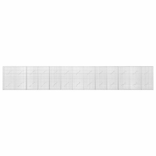 Gabion 5 mm langasta ja 5x5 cm verkosta 650x10x100 cm