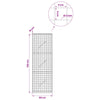 Gabion 5 mm langasta ja 5x5 cm verkosta 50x10x150 cm