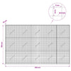 Gabion 5 mm langasta ja 5x5 cm verkosta 250x10x150 cm