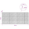 Gabion 5 mm langasta ja 5x5 cm verkosta 350x10x150 cm