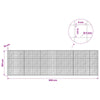 Gabion 5 mm langasta ja 5x5 cm verkosta 550x10x150 cm