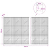 Gabion 5 mm langasta ja 5x5 cm verkosta 750x10x150 cm