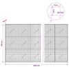 Gabion 5 mm langasta ja 5x5 cm verkosta 1050x10x150 cm