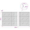 Gabion 5 mm langasta ja 5x5 cm verkosta 1200x10x150 cm