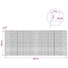 Gabion 5 mm langasta ja 5x5 cm verkosta 500x10x200 cm