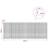 Gabion 5 mm langasta ja 5x5 cm verkosta 550x10x200 cm