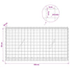 Gabion 5 mm langasta ja 5x5 cm verkosta 100x20x50 cm