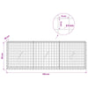 Gabion 5 mm langasta ja 5x5 cm verkosta 150x20x50 cm