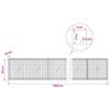 Gabion 5 mm langasta ja 5x5 cm verkosta 1050x20x50 cm
