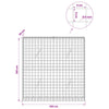 Gabion 5 mm langasta ja 5x5 cm verkosta 100x20x100 cm