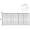Gabion 5 mm langasta ja 5x5 cm verkosta 250x20x100 cm