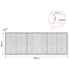 Gabion 5 mm langasta ja 5x5 cm verkosta 300x20x100 cm