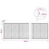 Gabion 5 mm langasta ja 5x5 cm verkosta 800x20x100 cm