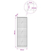 Gabion 5 mm langasta ja 5x5 cm verkosta 50x20x150 cm