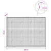 Gabion 5 mm langasta ja 5x5 cm verkosta 200x20x150 cm