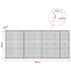 Gabion 5 mm langasta ja 5x5 cm verkosta 350x20x150 cm