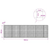 Gabion 5 mm langasta ja 5x5 cm verkosta 550x20x150 cm
