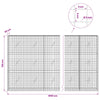 Gabion 5 mm langasta ja 5x5 cm verkosta 1050x20x150 cm