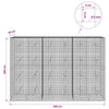 Gabion 5 mm langasta ja 5x5 cm verkosta 300x20x200 cm