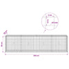 Gabion 5 mm langasta ja 5x5 cm verkosta 200x30x50 cm