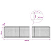 Gabion 5 mm langasta ja 5x5 cm verkosta 500x30x50 cm
