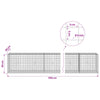 Gabion 5 mm langasta ja 5x5 cm verkosta 550x30x50 cm