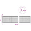 Gabion 5 mm langasta ja 5x5 cm verkosta 1000x30x50 cm
