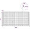 Gabion 5 mm langasta ja 5x5 cm verkosta 200x30x100 cm