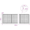 Gabion 5 mm langasta ja 5x5 cm verkosta 1200x30x100 cm
