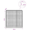 Gabion 5 mm langasta ja 5x5 cm verkosta 150x30x150 cm