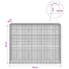Gabion 5 mm langasta ja 5x5 cm verkosta 200x30x150 cm