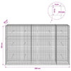 Gabion 5 mm langasta ja 5x5 cm verkosta 250x30x150 cm