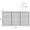 Gabion 5 mm langasta ja 5x5 cm verkosta 300x30x150 cm