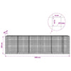 Gabion 5 mm langasta ja 5x5 cm verkosta 550x30x150 cm