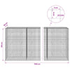 Gabion 5 mm langasta ja 5x5 cm verkosta 1100x30x150 cm